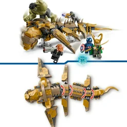 Lego marvel 76290 avengers vs. leviathan, figura giocattolo costruibile con minifigure di supereroi, giochi per bambini 7+><noscript><img width=