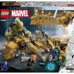 Lego marvel 76290 avengers vs. leviathan, figura giocattolo costruibile con minifigure di supereroi, giochi per bambini 7+><noscript><img width=
