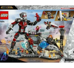 LEGO SUPER HEROES Lego marvel 76314 azione di battaglia captain america: civil war, 8 minifigure avengers e aereo giocattolo quinjet, bambini 10+><noscript><img width=