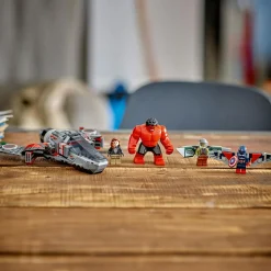 LEGO SUPER HEROES Lego marvel 76292 battaglia captain america vs. hulk rosso con aereo giocattolo e minifigure dei supereroi, giochi bambini 8+> Costruzioni Per Adulti|Mattoncini