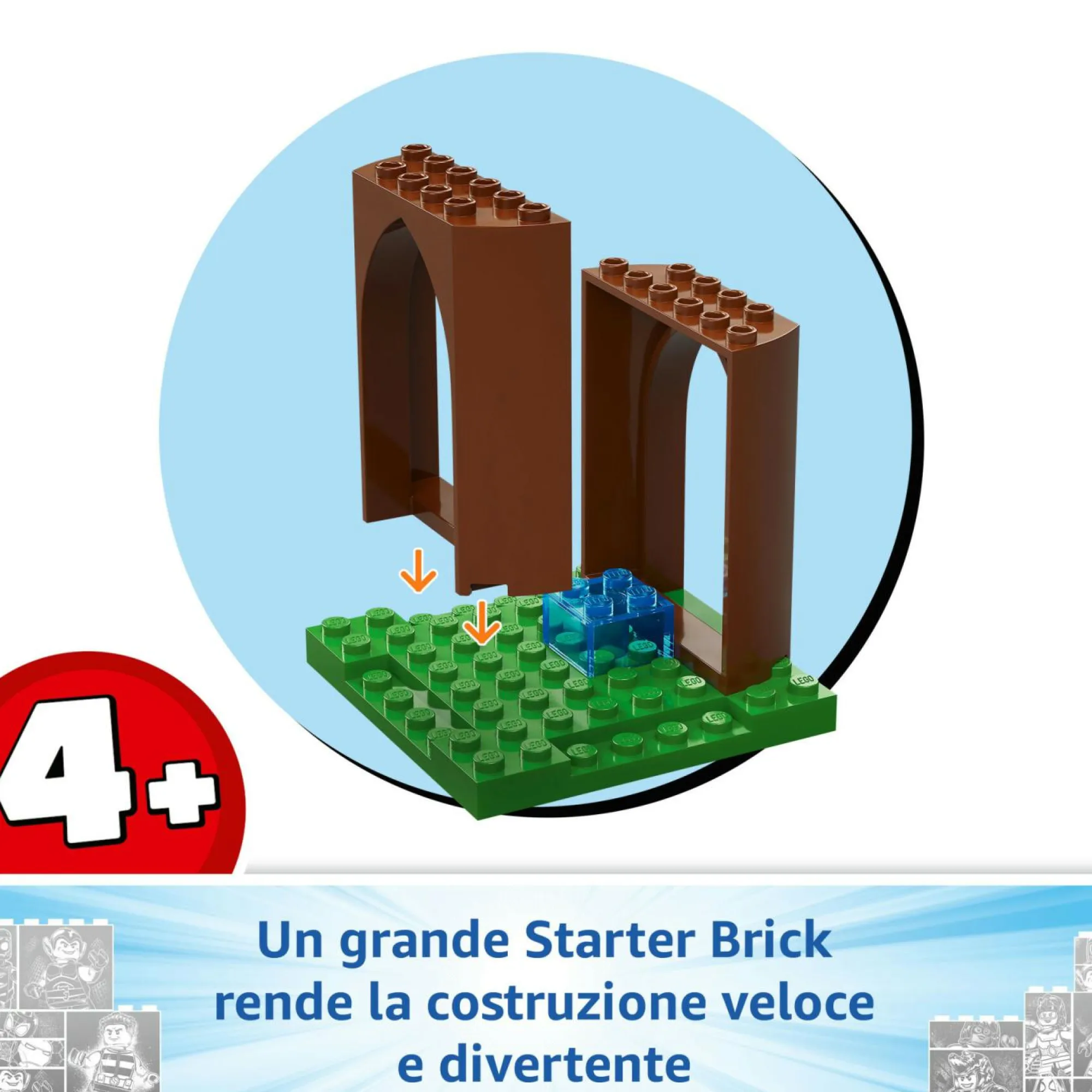 LEGO SUPER HEROES Lego marvel 11200 battaglia con il raptor al quartier generale sull’albero di spider-man e gobby, giochi di ruolo bambini 4+> Mattoncini