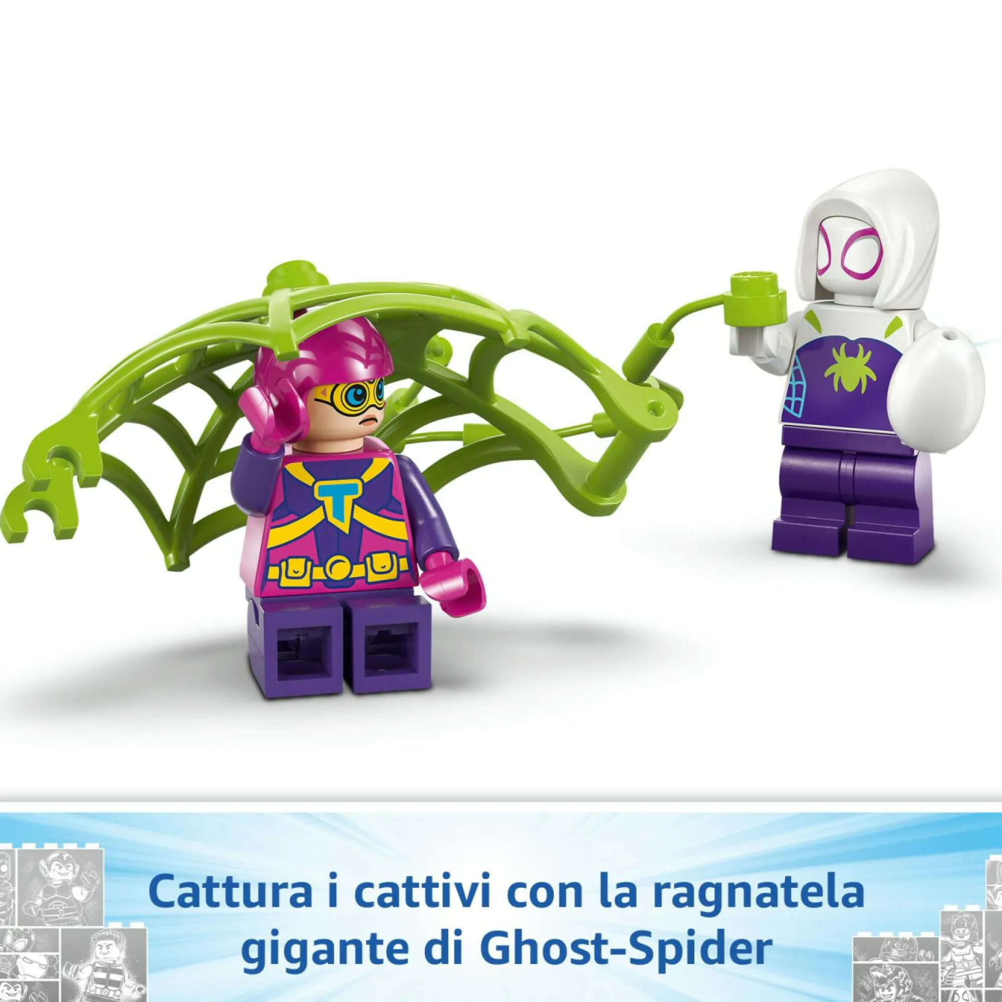 LEGO SUPER HEROES Lego marvel 11200 battaglia con il raptor al quartier generale sull’albero di spider-man e gobby, giochi di ruolo bambini 4+> Mattoncini