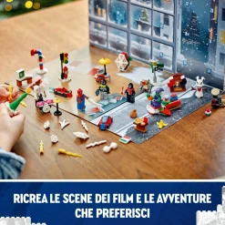 Lego marvel 76293 calendario dell’avvento 2024 spider-man giocattolo con supereroi e modellini, gioco di natale per bambini 7+><noscript><img width=
