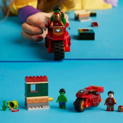Lego marvel 76287 iron man con moto e the hulk, giocattolo con 2 minifigure di supereroi avengers, giochi per bambini 4+><noscript><img width=