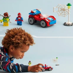 LEGO SUPER HEROES Lego marvel 10789 l’auto di spider-man e doc ock, macchina giocattolo di spidey e i suoi fantastici amici, giochi per bambini 4+> Mattoncini