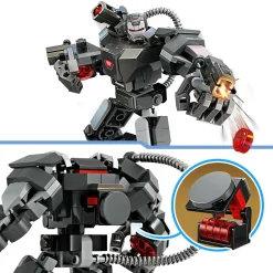 Lego marvel 76277 mech di war machine, giocattolo action figure per bambini 6+ anni, supereroe con 3 shooter, personaggio mcu><noscript><img width=