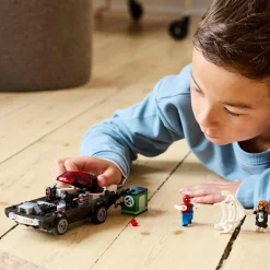 LEGO SUPER HEROES Lego marvel 76309 spider-man contro muscle car di venom, macchina giocattolo da costruire con 3 minifigure, gicohi bambini 7+> Mattoncini