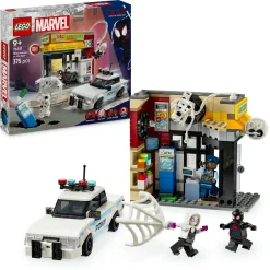 LEGO SUPER HEROES Lego marvel 76311 spider-verse: miles morales contro la macchia, edificio e macchina giocattolo da costruire, giochi bambini9+> Mattoncini