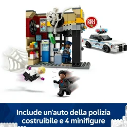 LEGO SUPER HEROES Lego marvel 76311 spider-verse: miles morales contro la macchia, edificio e macchina giocattolo da costruire, giochi bambini9+><noscript><img width=