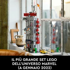 Lego marvel daily bugle di spider-man, iconico set da collezione per adulti con 25 minifigure, idea regalo, 76178><noscript><img width=