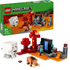 Lego minecraft 21255 agguato nel portale del nether, gioco per bambini di 8+ anni, set con scene di battaglia e personaggi> Costruzioni Per Adulti|Mattoncini