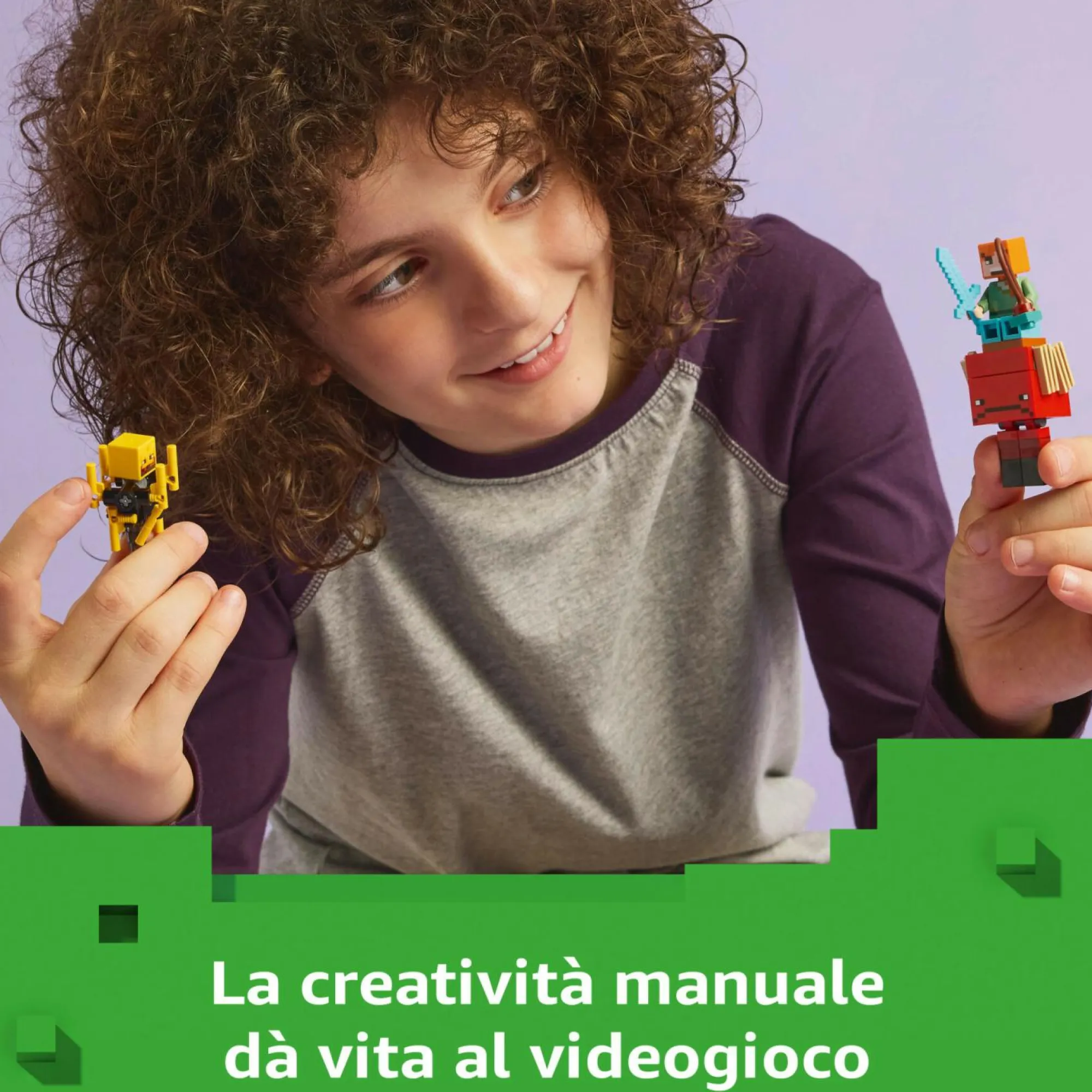 MINECRAFT Lego 21266 battaglia sul ponte del nether, gioco d’avventura bambini 6+ con funzioni e 4 personaggi dal videogioco> Mattoncini
