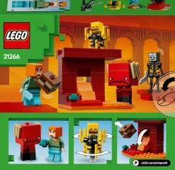 MINECRAFT Lego 21266 battaglia sul ponte del nether, gioco d’avventura bambini 6+ con funzioni e 4 personaggi dal videogioco><noscript><img width=