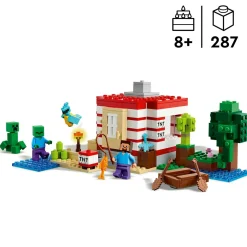 Lego minecraft 21275 casa giungla esplosiva: tnt, barca, 3 pers. 8+> Mattoncini