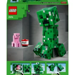 Lego minecraft 21276 creeper: action figure snodabile, segreto 10+> Mattoncini