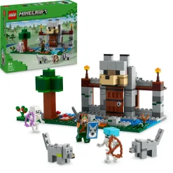 Lego minecraft 21261 il castello del lupo giocattolo da costruire con personaggi e animali, giochi di ruolo per bambini 8+> Mattoncini