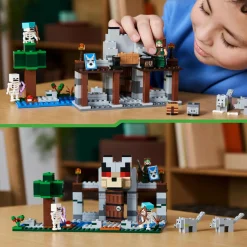 Lego minecraft 21261 il castello del lupo giocattolo da costruire con personaggi e animali, giochi di ruolo per bambini 8+> Mattoncini