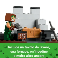 Lego minecraft 21261 il castello del lupo giocattolo da costruire con personaggi e animali, giochi di ruolo per bambini 8+><noscript><img width=