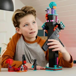 Lego minecraft 21279 2in1 torre enderman: modulare, 6 personaggi 9+><noscript><img width=