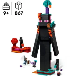 Lego minecraft 21279 2in1 torre enderman: modulare, 6 personaggi 9+><noscript><img width=