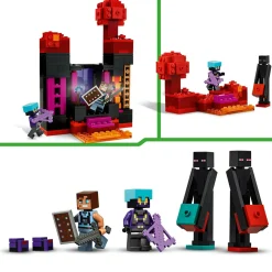 Lego minecraft 21279 2in1 torre enderman: modulare, 6 personaggi 9+><noscript><img width=