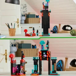 Lego minecraft 21279 2in1 torre enderman: modulare, 6 personaggi 9+><noscript><img width=