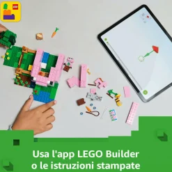 MINECRAFT Lego 21268 la casa del maialino, gioco di ruolo bambini 7+ con personaggi, animali giocattolo e fattoria da costruire><noscript><img width=