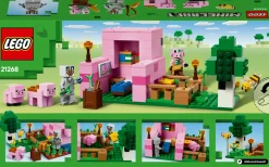 MINECRAFT Lego 21268 la casa del maialino, gioco di ruolo bambini 7+ con personaggi, animali giocattolo e fattoria da costruire><noscript><img width=