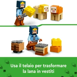 Lego minecraft 21262 la fattoria del mulino a vento giocattolo da costruire con personaggi e animali, giochi per bambini 8+><noscript><img width=