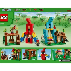 MINECRAFT Lego 21282 le case pappagallo giocattolo con funzioni, personaggi e accessori, gioco bambini 8+ fan dei videogiochi><noscript><img width=