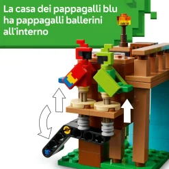 MINECRAFT Lego 21282 le case pappagallo giocattolo con funzioni, personaggi e accessori, gioco bambini 8+ fan dei videogiochi><noscript><img width=