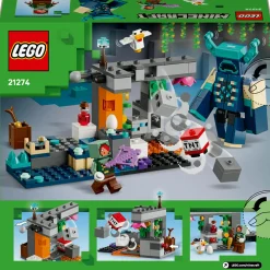 Lego minecraft 21274 sorvegliante: minifigure, caduta massi 7+><noscript><img width=