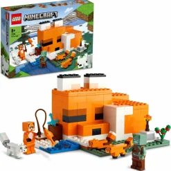 Lego minecraft il capanno della volpe, mattoncini da costruzione, set con zombie e animali, giochi per bambini 8+ anni, 21178> Costruzioni Per Adulti|Mattoncini