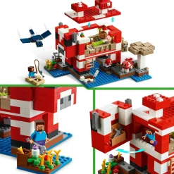 MINECRAFT Lego minecreaft 21270 la casa del mooshroom, giochi di ruolo bambini 8+ con personaggi, animali giocattolo, mob e accessori><noscript><img width=