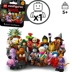 Lego minifigures 71047 dungeons & dragons, scatola con 1 di 12 personaggi casuali, gadget da collezione, giochi per bambini 5+> Mattoncini