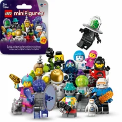 Lego minifigures 71046 serie 26 spazio, scatola con 1 di 12 personaggi giocattolo a caso da collezione, giochi per bambini 5+> Mattoncini