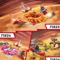 LEGO NINJAGO 71826 battle pack draghi dello spinjitzu – 2 trottole giocattolo, tempio e 2 minifigure, giochi per bambini 6+><noscript><img width=