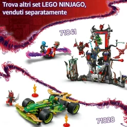 LEGO NINJAGO 71826 battle pack draghi dello spinjitzu – 2 trottole giocattolo, tempio e 2 minifigure, giochi per bambini 6+><noscript><img width=