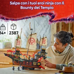 Lego ninjago 71848 bounty del tempio: barca, vele mobili, 6 minifigure 14+><noscript><img width=