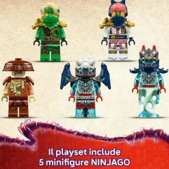 Lego ninjago 71845 2in1 jet mech lloyd: trasformabile, 5 minifigure 9+><noscript><img width=