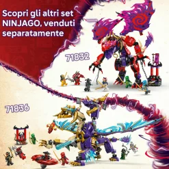 LEGO NINJAGO 71836 l’arco dragone della concentrazione, giocattolo con drago, 8 figure e spinner spinjitzu, giochi bambini 9+><noscript><img width=