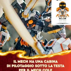 Lego ninjago 71821 mech drago titanio di cole, grande set di giochi per bambini 12+ con spada giocattolo e 1 minifigure><noscript><img width=