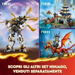 Lego ninjago 71821 mech drago titanio di cole, grande set di giochi per bambini 12+ con spada giocattolo e 1 minifigure><noscript><img width=