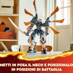 Lego ninjago 71821 mech drago titanio di cole, grande set di giochi per bambini 12+ con spada giocattolo e 1 minifigure><noscript><img width=