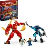 Lego ninjago 71808 mech elemento fuoco di kai, giochi per bambini di 7+ anni con 2 action figure da costruire e 4 minifigure> Mattoncini
