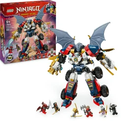 LEGO NINJAGO 71834 mech ultra combinatore di zane – robot giocattolo 4 in 1 separabile in 4 modellini, giochi per bambini 9+> Mattoncini