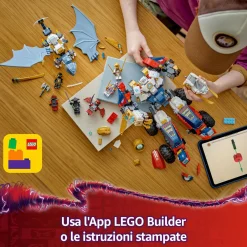 LEGO NINJAGO 71834 mech ultra combinatore di zane – robot giocattolo 4 in 1 separabile in 4 modellini, giochi per bambini 9+><noscript><img width=