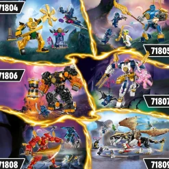 Lego ninjago 71805 pack mech da battaglia di jay, giochi per bambini 6+, action figure giocattolo da costruire e 4 minifigure> Mattoncini