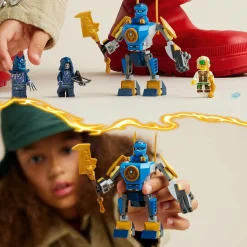 Lego ninjago 71805 pack mech da battaglia di jay, giochi per bambini 6+, action figure giocattolo da costruire e 4 minifigure><noscript><img width=