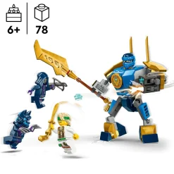 Lego ninjago 71805 pack mech da battaglia di jay, giochi per bambini 6+, action figure giocattolo da costruire e 4 minifigure><noscript><img width=
